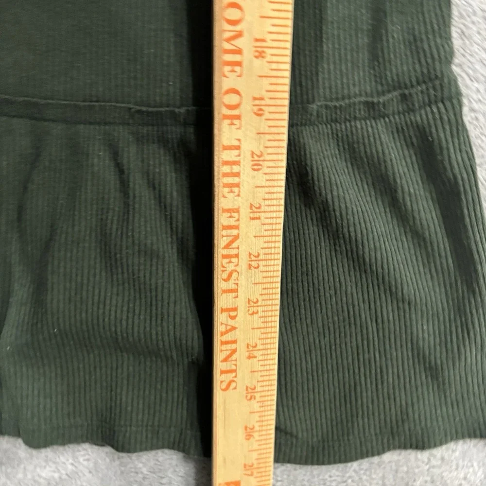 Old Navy Dress Girls Medium (8) Rib knit Tiered Long Sleeve Round Neck Green